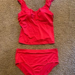 Tankini Women’s Bright Coral Pink
